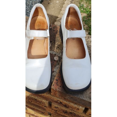 Chaussures Blanches Pour Filles,Femmes Avec Semelle Compensée De 4cm - 37