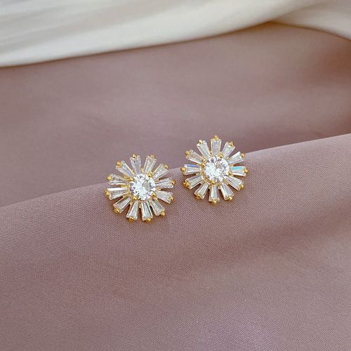 Xiyanike-Ensemble De Bijoux En Acier Inoxydable Sion L Pour Femme, Boucle D'oreille En Cristal De Fleur, Collier, Accessoires Pour Cadeau D'anniversaire, Nouveauté