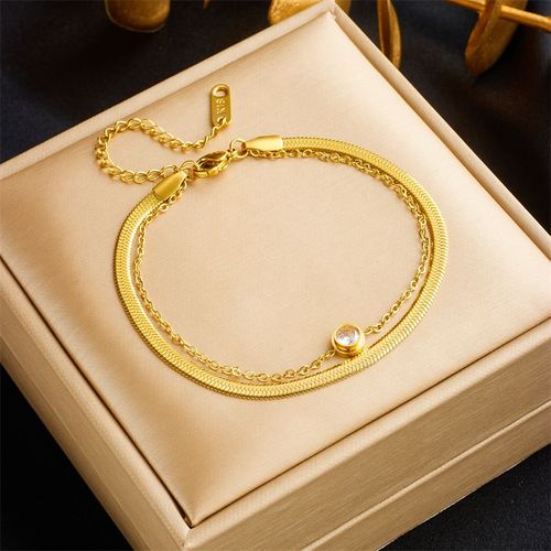Xiyanike-Bracelet En Acier Inoxydable Sion L Pour Femme, Bijoux Exquis, Cadeau, Pendentif Double, Accessoires, Blanc