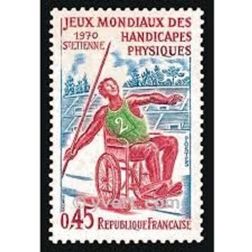 Sport : Jeux Mondiaux Des Handicapés Physiques À Saint-Etienne Année 1970 N° 1649 Yvert Et Tellier Luxe