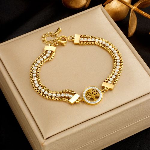 Xiyanike-Bracelet En Acier Inoxydable Sion L Pour Femme, Arbre De Vie, ¿Il, Papillon Rouge, Accessoires Pendentif, Cadeau Bijoux