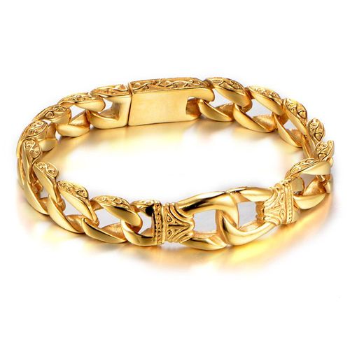 Personnalité Hip-Hop Européenne Et Américaine Hommes Totem Plaqué Argent Portrait Bracelet Mode Rétro Motif Chaîne Bracelet Fête Jeunesse Bijoux Accessoires Cadeau D'anniversaire