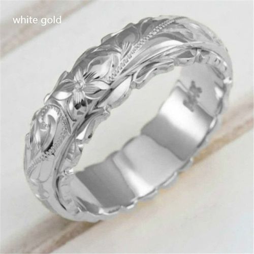 Glamour Déclaration Femmes Rose Sculpture Motif Bague De Mode Plaqué Or Fleur Anneaux De Mariage Bijoux De Fiançailles Accessoires De Mariage Cadeaux D'anniversaire