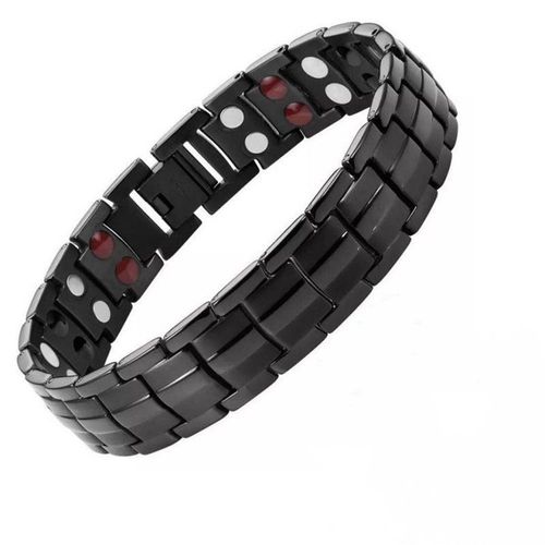 Mode Hip Hop Noir Chaîne Aimant Cuivre Bracelet Pour Hommes Charme Hommes Pierre Naturelle Magnétique Hommes Bracelet Accessoires Hommes Cadeaux