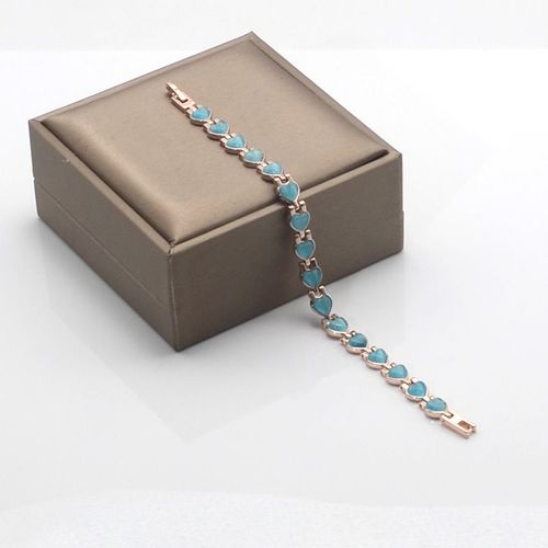 Exquis Mode Coeur En Forme De Coeur Opale Aimant Bracelet De Luxe Charme Coloré Bracelet Magnétique Charme Femmes Bijoux Accessoires Cadeau D'anniversaire