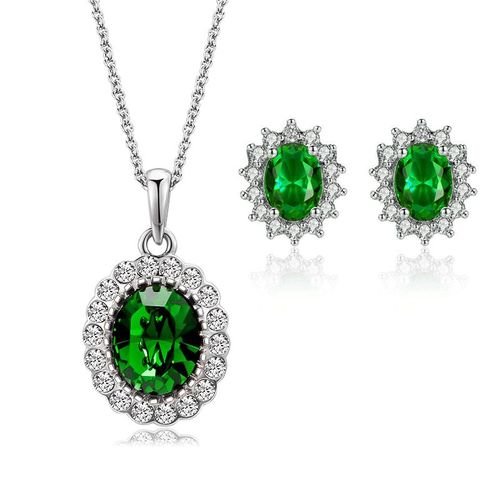 Ensemble Femme 2 Pièces Collier En Or Rose Pour Femmes Mode Coréenne Vintage Pendentif Goutte En Zircon Ensemble De Boucles D'oreilles Ensemble De Bijoux De Créateur Cadeau Parures Bijoux Parure Bijou