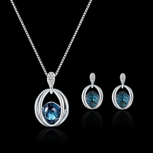 Ensemble Femme 2 Pièces Collier En Or Rose Pour Femmes Mode Coréenne Vintage Pendentif Goutte En Zircon Ensemble De Boucles D'oreilles Ensemble De Bijoux De Créateur Cadeau Parures Bijoux Parure Bijou