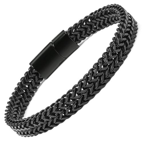 Exquise Mode Double Quille Titane Bracelet En Acier Pour Hommes Hip Hop Personnalité Chaîne Punk Bracelet Bijoux Anniversaire Cadeau Pour Petit Ami