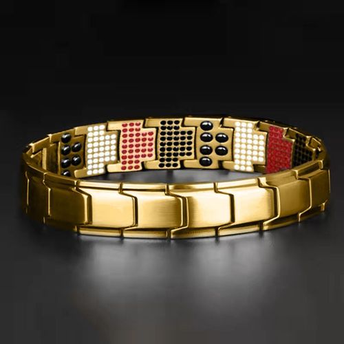 Mode Hip Hop Noir Chaîne Aimant Cuivre Bracelet Pour Hommes Charme Hommes Pierre Naturelle Magnétique Hommes Bracelet Accessoires Hommes Cadeaux