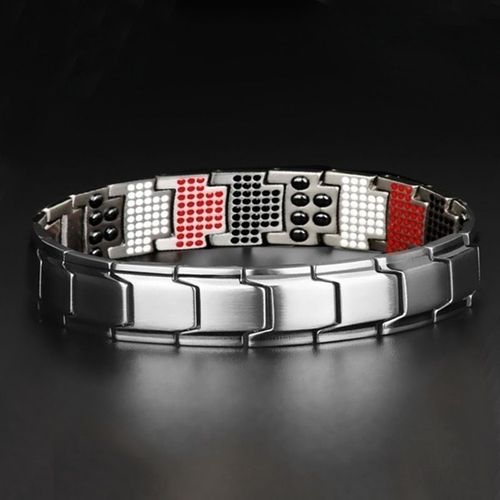 Mode Hip Hop Noir Chaîne Aimant Cuivre Bracelet Pour Hommes Charme Hommes Pierre Naturelle Magnétique Hommes Bracelet Accessoires Hommes Cadeaux