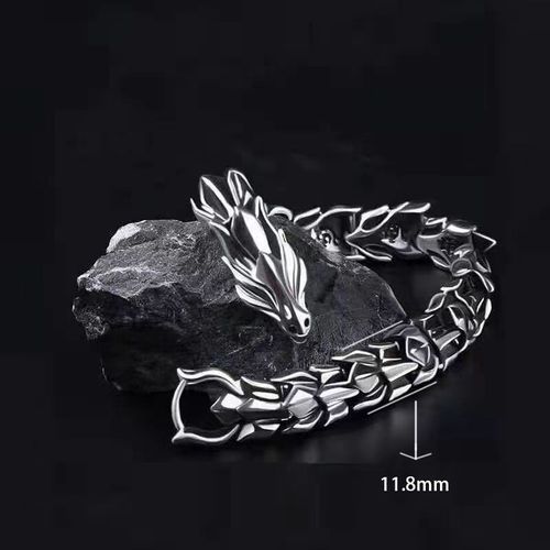 Exquis Mode Golden Dragon Bracelet Personnalité Hip Hop Dragon Bracelet Animal Chaîne Bracelet Charme Hommes Bijoux Accessoires Cadeau D'anniversaire