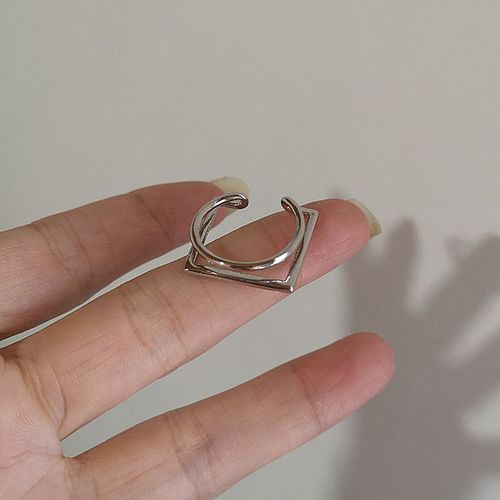 Bague Vintage En Clip Violet Rose Avec Nministériels D Papillon Pour Femme, Anneau Ouvert Créatif En Forme De C¿Ur D'opale, Bijoux Géométriques Brillants Y2k