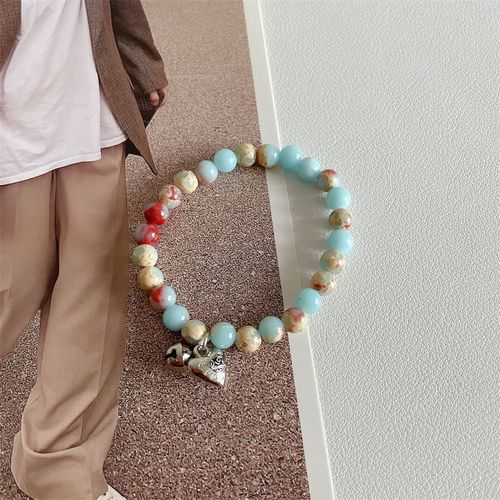 Bracelet En Pierre Naturelle, Perles D'aigue-Marine, Pierres Turquoises, Tourmalines, Cadeau Bijoux Pour Homme Et Femme