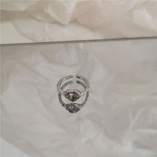 Bague Pendentif Coeur Irrégulier En Opale Constants Ique Kpop Pour Femme, Accessoires De Bijoux Gothiques, Fête Vintage, Grunge, Y2k