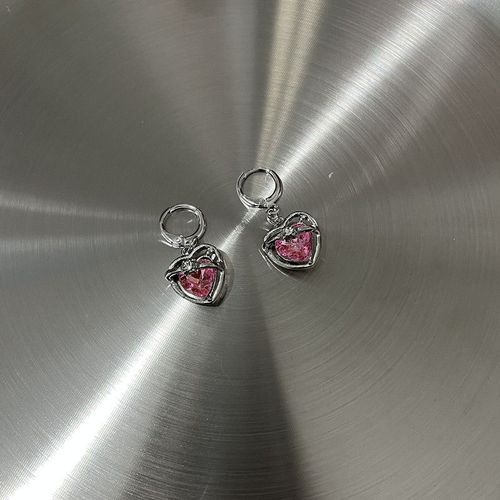 Boucles D'oreilles En Métal Pour Femmes, Style Gothique, Vintage, Rose, Amour, Coeur, Ajouré, Egirl Bff, Fête Tendance, Accessoires Bijoux Esthétiques