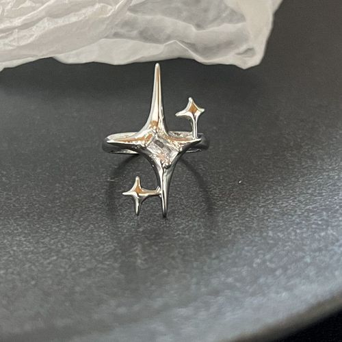 Bague En Métal Irrégulier Avec Pierre Précieuse Punk Pour Femmes Et Hommes, Design De Personnalité, Ouverture En Cristal, Matiques Réglables, Cadeau De Mode, 2023