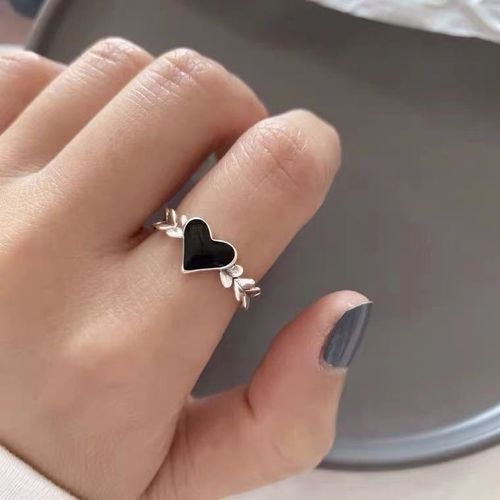 Bague Ouverte Grande Croix Noire Vintage Pour Hommes Et Femmes, Bijoux De Fête, Bague En Métal Chimgothic, Document, 1 Pièce
