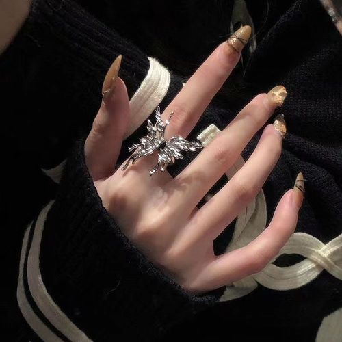 Bague Ouverte Grande Croix Noire Vintage Pour Hommes Et Femmes, Bijoux De Fête, Bague En Métal Chimgothic, Document, 1 Pièce