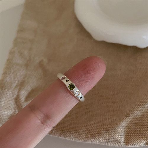 Bague En Pierre Naturelle Colorée Y2k Pour Femme Et Fille, Anneau Géométrique Irrégulier, Opale, C¿Ur, Bijoux, Cadeau De Ixde Mariage