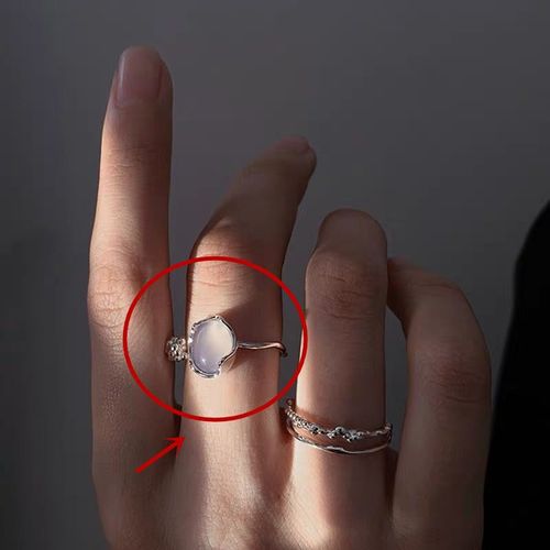 Bague En Opale Irrégulière En Métal Argenté Vintage Pour Hommes Et Femmes, Ouverture De Couple, Bijoux Esthétiques Y2k, Livraison Gratuite