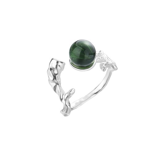 Bague En Opale Irrégulière En Métal Argenté Vintage Pour Hommes Et Femmes, Ouverture De Couple, Bijoux Esthétiques Y2k, Livraison Gratuite