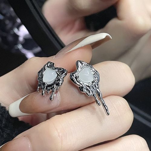 Boucles D'oreilles En Résine Jostar Pour Femmes Et Filles, Bijoux Y2k, Coeur Irrégulier, Lave Papillon, Possède Métal, Vert, Rose, Nouveau, Ins, 2023