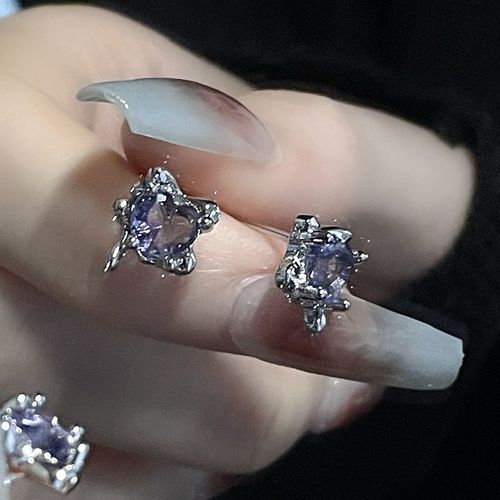 Boucles D'oreilles En Résine Jostar Pour Femmes Et Filles, Bijoux Y2k, Coeur Irrégulier, Lave Papillon, Possède Métal, Vert, Rose, Nouveau, Ins, 2023
