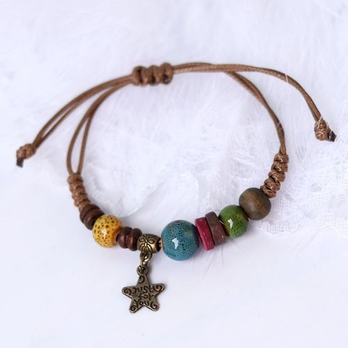 National Wind Dominoring Prairie Wenci- Bracelets En Céramique Pour Femmes, Glaçure À Haute Température, Bibelots Faits À La Main, Mode