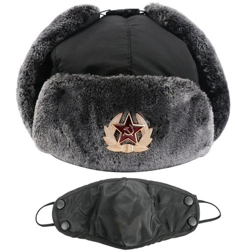 Chapeau De Motard En Tissu Doux Épaissi Pour Hommes, Capuche Complète Coupe-Vent, Oreillette, Extérieur, Moto, Hiver