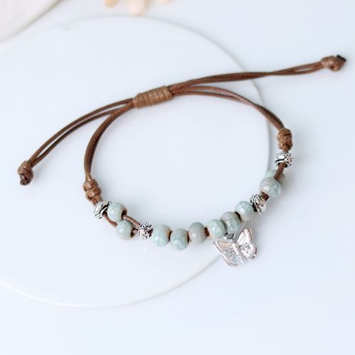 Bracelet Papillon En Céramique Frais D'été, Perles De Craquelage De Glace, Ulfaite À La Main Bricolage, Taobao