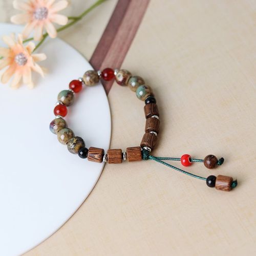 Bracelet National De Coude De Vent, Perles En Céramique, Ulfaite À La Main, Bijoux De Ficelle De Main De Porcelaine, Couples Et Amis, Vente En Gros, Nouveau, 2023