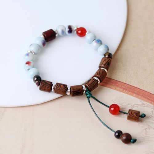 Bracelet National De Coude De Vent, Perles En Céramique, Ulfaite À La Main, Bijoux De Ficelle De Main De Porcelaine, Couples Et Amis, Vente En Gros, Nouveau, 2023