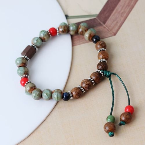 Bracelet National De Coude De Vent, Perles En Céramique, Ulfaite À La Main, Bijoux De Ficelle De Main De Porcelaine, Couples Et Amis, Vente En Gros, Nouveau, 2023