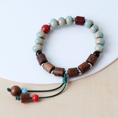 Bracelet National De Coude De Vent, Perles En Céramique, Ulfaite À La Main, Bijoux De Ficelle De Main De Porcelaine, Couples Et Amis, Vente En Gros, Nouveau, 2023
