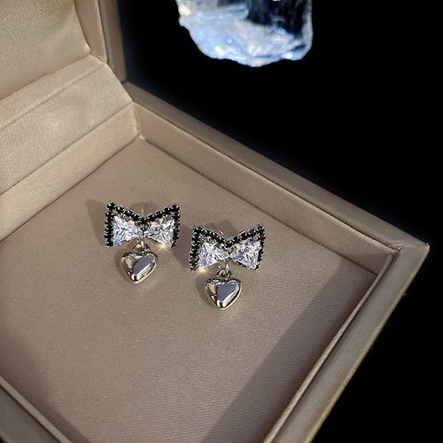 Fnio-Petites Boucles D'oreilles En Métal Pour Femme, Bijoux En Forme De C¿Ur, Pendentif, Piercing, Tendance, Mode Coréenne