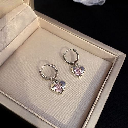 Fnio-Petites Boucles D'oreilles En Métal Pour Femme, Bijoux En Forme De C¿Ur, Pendentif, Piercing, Tendance, Mode Coréenne