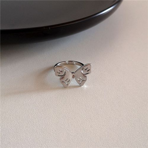 Bague Coeur Papillon En Cristal Bleu Pour Femme, Bague Ouverte Créative, Bijoux Y2k, Opale Bleue, Géométrique Brillante, Zunderes