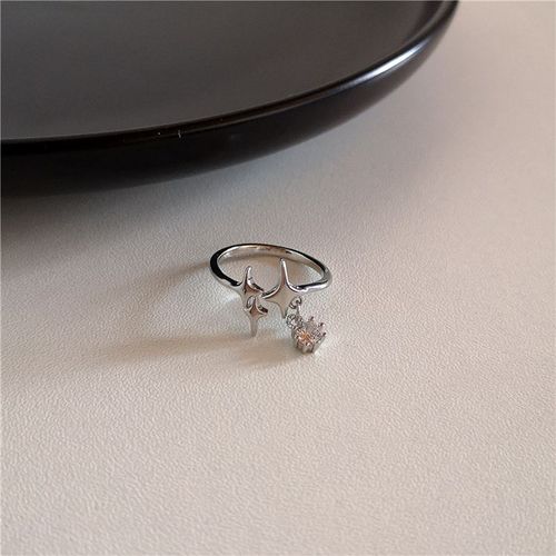 Bague Coeur Papillon En Cristal Bleu Pour Femme, Bague Ouverte Créative, Bijoux Y2k, Opale Bleue, Géométrique Brillante, Zunderes