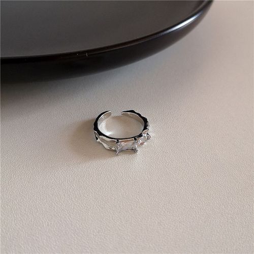 Bague Coeur Papillon En Cristal Bleu Pour Femme, Bague Ouverte Créative, Bijoux Y2k, Opale Bleue, Géométrique Brillante, Zunderes