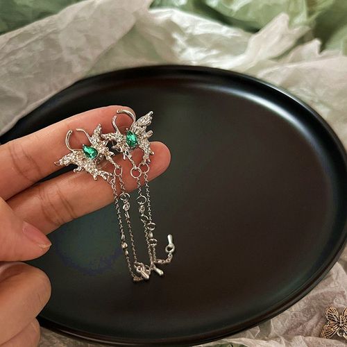 Chimharajuku-Boucles D'oreilles Pendantes Coeur De Pêche Rose Pour Femmes, Grunge Punk, Esthétique Y2k, Bijoux Fantaisie, Vêtements De Noël