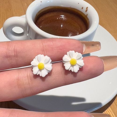 Broche D'oreille En Acier Inoxydable Pour Femmes Coréennes, Ensemble De Boucles D'oreilles À Tige Andrsunflower, Bijoux D'oreille Fleur, Cadeau Acrylique, Détruire