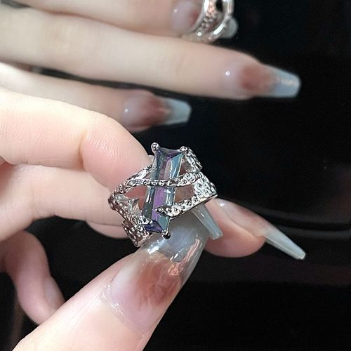 Bagues Gothiques Punk Pour Femmes, Or Noir, Ronces De Documents, Matiques En Cristal Grunge, Accessoires Gothiques, Bijoux Vintage À La Mode, R33