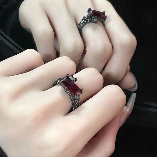 Bagues Gothiques Punk Pour Femmes, Or Noir, Ronces De Documents, Matiques En Cristal Grunge, Accessoires Gothiques, Bijoux Vintage À La Mode, R33