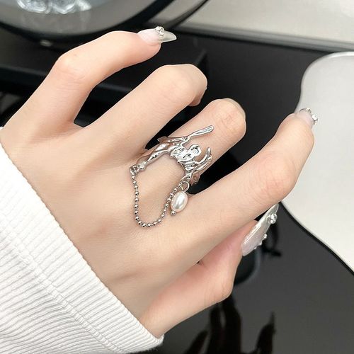 Bague Étoile En Opale, Croix Irrégulière, Anneau Étoile En Pierre Naturelle Pour Femmes Et Hommes, Bague De Couple En Pierre De Lune Géométrique, Bijoux Unisexe