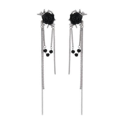 Boucles D'oreilles Punk En Argent 2023 Pour Femmes Et Filles, Métal, Barbelé, Fleur De Rose, Pierre Naturelle, Goutte, Géométrique, Fête, Bijoux, Nouveau, 925