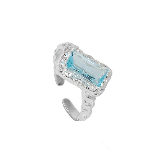 Bagues Carrées En Cristal Argenté Pour Femmes, Bijoux De Fête, Carrés, Doux, Créatifs, Carillon, Doux, Nouveau Style, Cadeaux