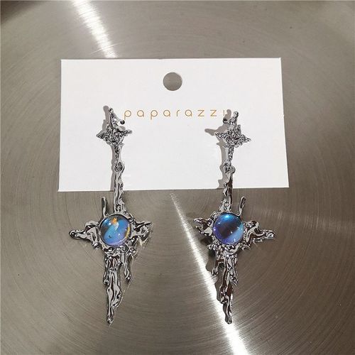 Boucles D'oreilles Vintage Pour Egirl Grunge, Bijoux Esthétiques, Coeur De Pêche, Pierre Rose Violette, Aucun Pendentif Goth Harajuku, Mariage Y2k