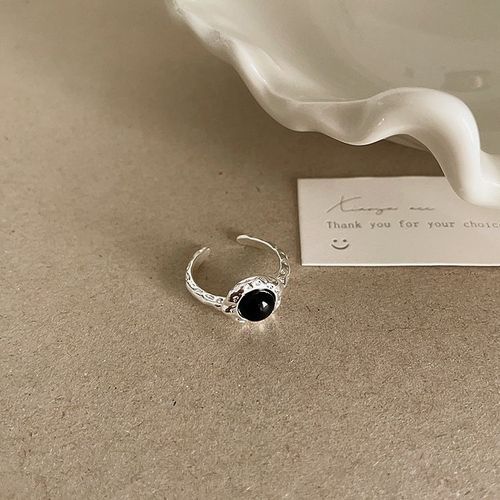 Bague En Pierre Noire De Luxe Pour Femme, Fiançailles De Patients, Matiques De Mariage Pour Femme, Bijoux De Fête, Accessoires De Mode, Cadeaux Pour Elle