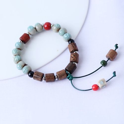 Bracelet En Céramique Vintage, Accessoires De Mode Personnalisés, Style Chinois National, Décroissant À La Main