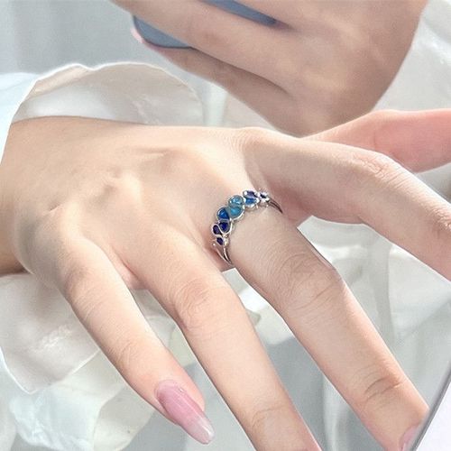 Bagues Carrées En Cristal Argenté Pour Femmes, Bijoux De Fête, Carrés, Doux, Créatifs, Carillon, Doux, Nouveau Style, Cadeaux